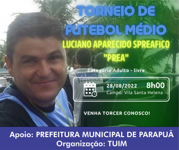 Domingo 28/08/2022 terá torneio de Futebol Médio no Campo da Vila Santa Helena