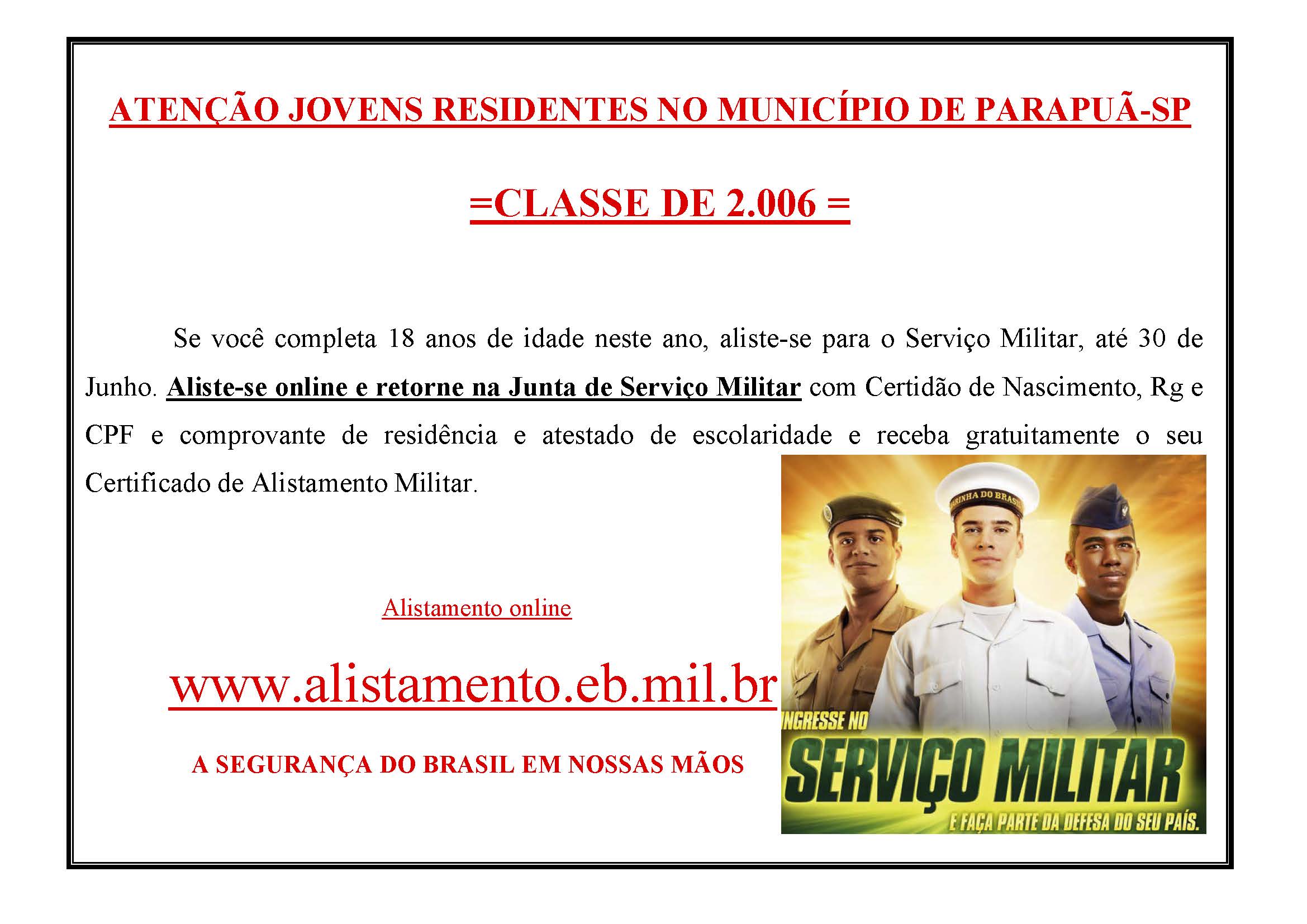 Alistamento Militar: prazo final até 30 de junho de 2024