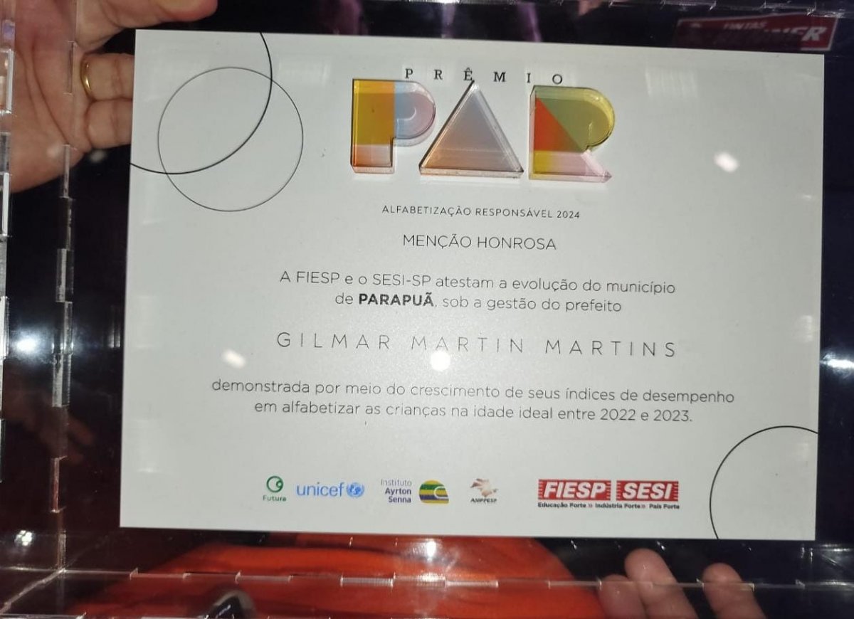 Prêmio PAR 2024 reconhece os municípios paulistas que se destacaram na alfabetização infantil.
