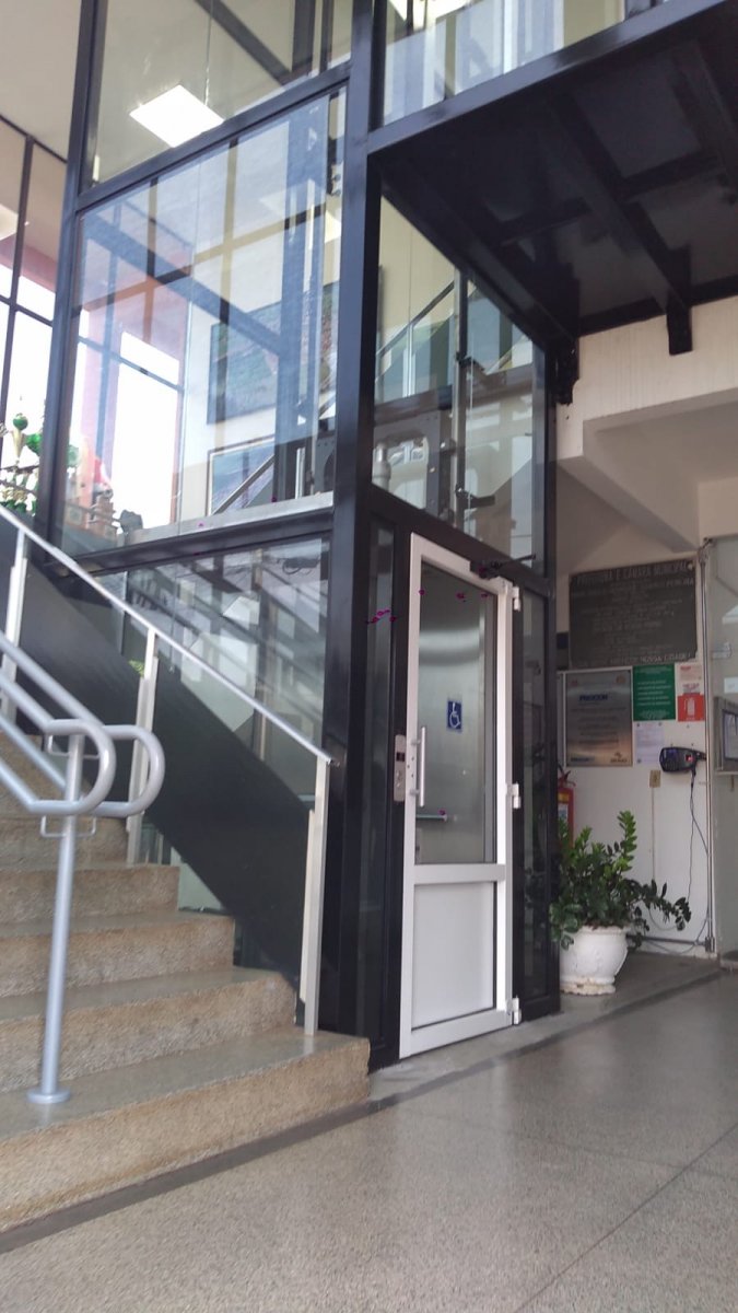 Prédio do paço municipal receberá acessibilidade através de elevador e escada de emergência, que dará acesso a Câmara Municipal.