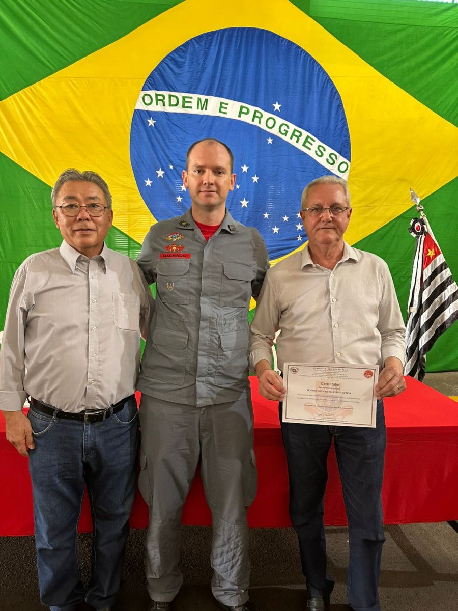 Prefeito Gilmar e Vice-Prefeito Milton Japonês participam de inauguração da nova academia dos Bombeiros de Osvaldo Cruz